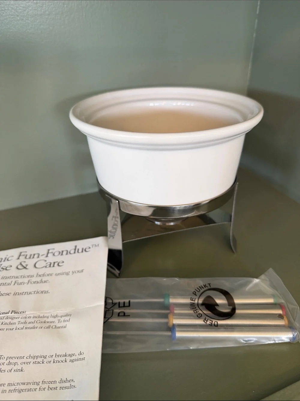 Chantal Fun-Fondue 3 Cup Set - New in Box